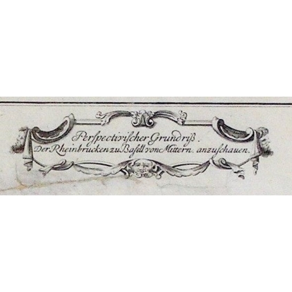 Engraving ‘Bridge over the Rhine at Basel’ by Moinat SA – Antiques and decorative items – Engravings, lithographs