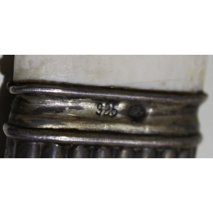 Ouvre lettres en ivoire et manche en argent 925