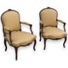 Pair of Louis XV armchairs with flat backs from  Moinat SA  - Antiques and interior design