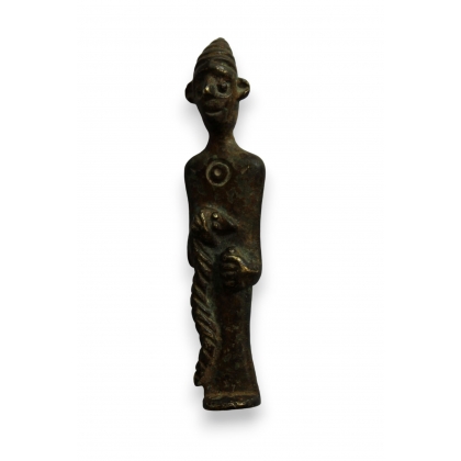 Bronze assyrien \"Homme au serpent\"