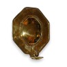 Applique octogonale plate en laiton repoussé