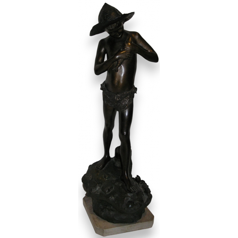 Sculpture "Jeune pêcheur" d'après Giovanni VARLESE