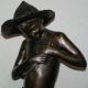 Spelter sculpture with bronze