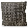 Black checked velvet cushion