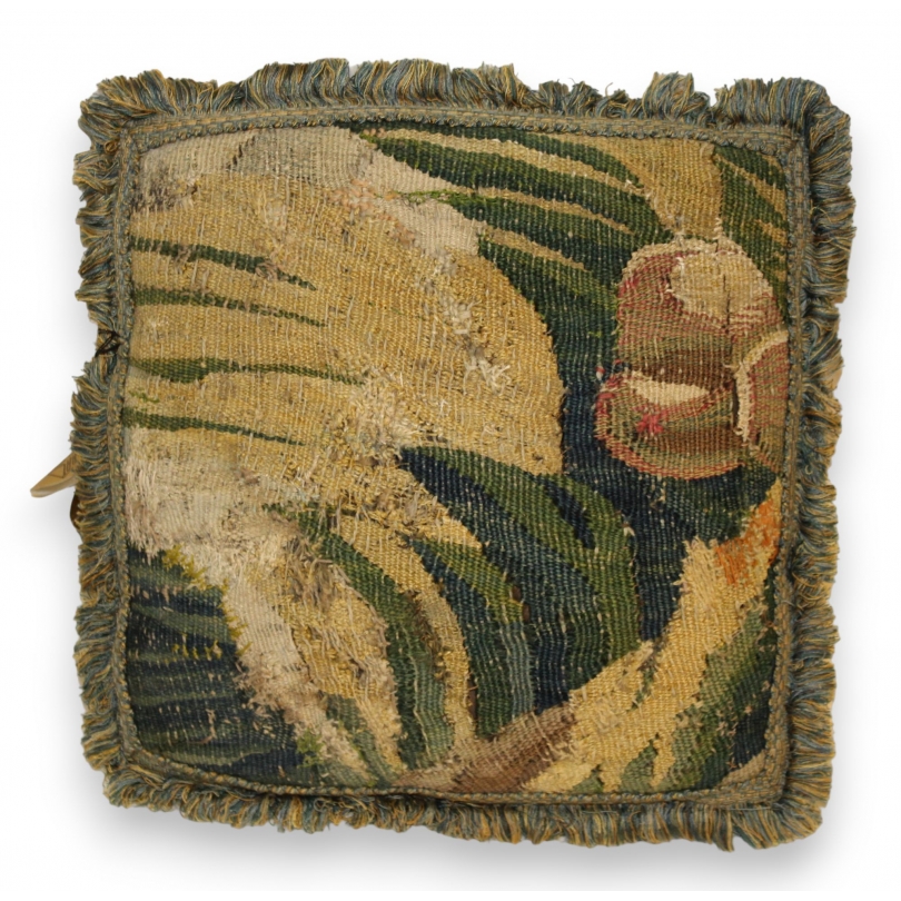 Cushion made from antique tapestry