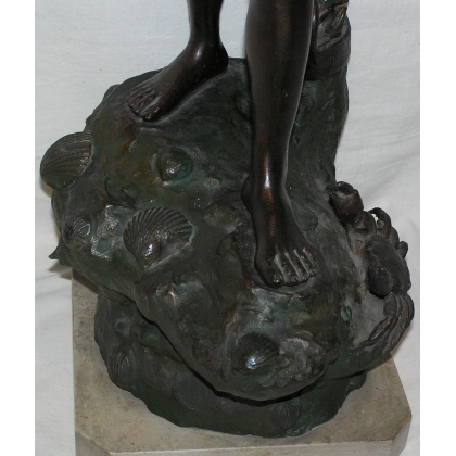  Sculpture "Jeune pêcheur". sur  Moinat SA  - Antiquités décoration