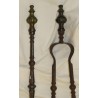 Pelle et pince en fer forgé et laiton