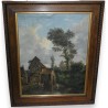 Paintings | Painting entitled ‘Landscape with a Mill’, unsigned, Moinat SA  – Antiques and home décor