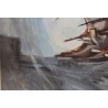 Tableau \"Composition abstraite\" signé A.B.S. 1968