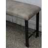 Banc MAXIME de Roche Bobois, cuir gris