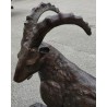 Small ibex on a plinth, in bronze