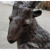 Small ibex on a plinth, in bronze