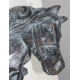 Heurtoir "Tête de cheval" en bronze