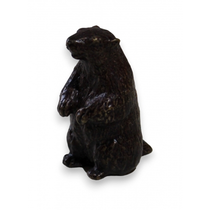 Petite marmotte en bronze