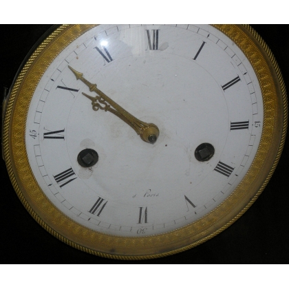 Mahogany Empire-style clock with a bronze ‘Sphinx’ on  Moinat SA  - Antiques and decorative items