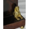 Mahogany Empire-style clock with a bronze ‘Sphinx’ on  Moinat SA  - Antiques and decorative items