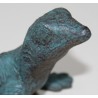 Lézard en bronze vert