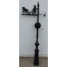 Girouette "Silhouette d'un laboureur" en fer