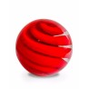 Boule décorée d\'un tourbillon rouge