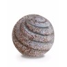 Boule décorée d\'un tourbillon blanc et or