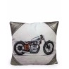'Retro Motorbike' cushion with chrome studs