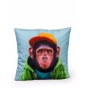 Chimpanzee-print cushion