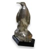 Bronze argenté \"Pingouin et son petit\"