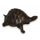 Grande tortue en bronze patine brune