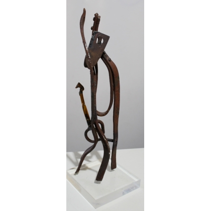 Sculpture en fer \"Initiation\" par Jeff BEER