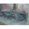 Paintings | Painting entitled ‘Houses and Trees’ by BONTOGNIALI 88 Moinat SA  – Antiques and home décor