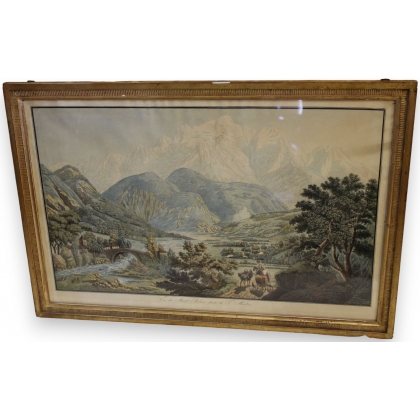 Engraving: ‘View of Mont Blanc from St-Martin’