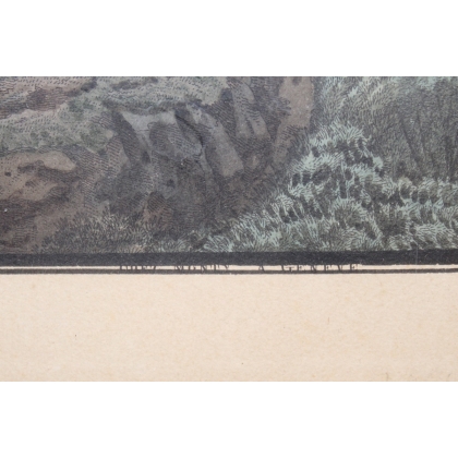 Engraving: ‘View of Mont Blanc from St-Martin’