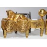  Paire de chenets "Lions". sur  Moinat SA  - Antiquités décoration