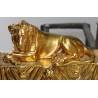  Paire de chenets "Lions". sur  Moinat SA  - Antiquités décoration
