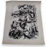 Lithograph entitled ‘Fauconnier’, signed CLÉMENT