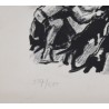 Lithograph entitled ‘Fauconnier’, signed CLÉMENT