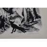 Lithograph entitled ‘Fauconnier’, signed CLÉMENT