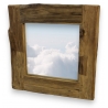 Miroir carré en bois flotté