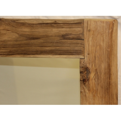 Miroir carré en bois flotté