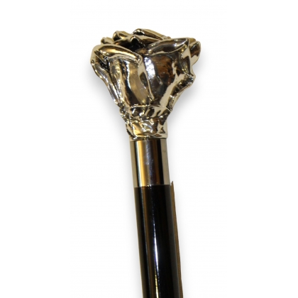Walking stick with a silver ‘Rose’ knob