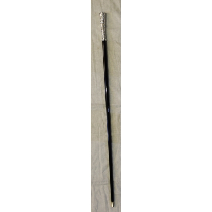 Canne avec pommeau argenté gravé arabesque