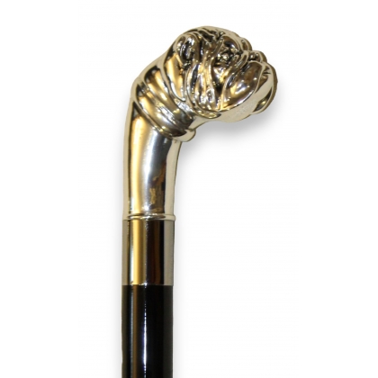 Walking stick with a silver Bulldog knob