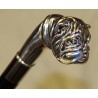 Walking stick with a silver Bulldog knob