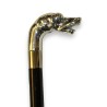Walking stick with a silver ‘Levrette’ open-mouthed knob