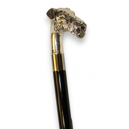 Walking stick with a silver Terrier knob