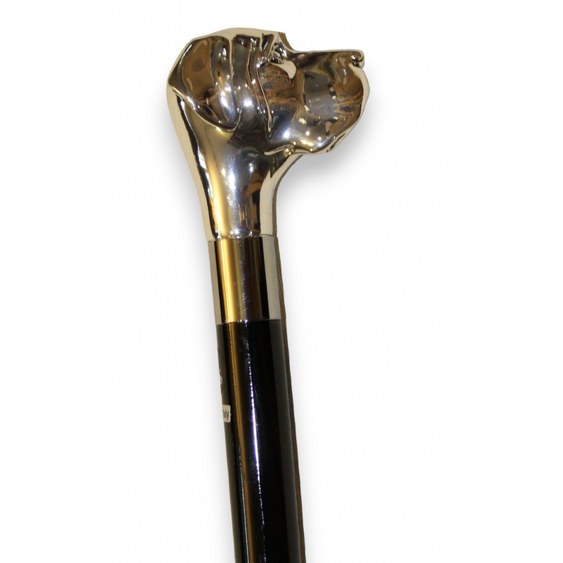 Walking stick with a silver Labrador knob