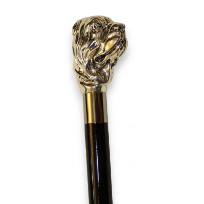 Walking stick with a silver Mastiff knob