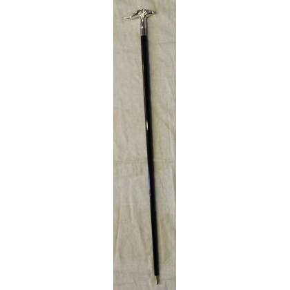 Walking stick with a silver antelope-shaped knob