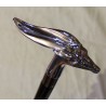 Walking stick with a silver antelope-shaped knob