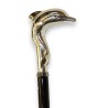 Walking stick with a silver dolphin-shaped knob
